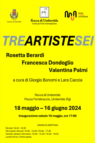 Sabato 18 maggio inaugurazione "Treartistesei", mostra d'arte contemporanea presso la Rocca