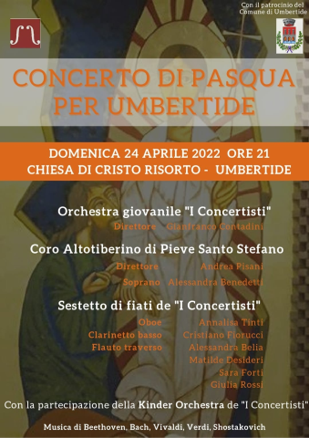 Domenica 24 aprile a Cristo Risorto il “Concerto di Pasqua per Umbertide” della scuola di musica “I Concertisti”