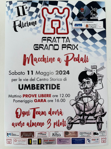 Sabato 11 maggio la II edizione di Fratta Grand Prix – Automobili a pedali
