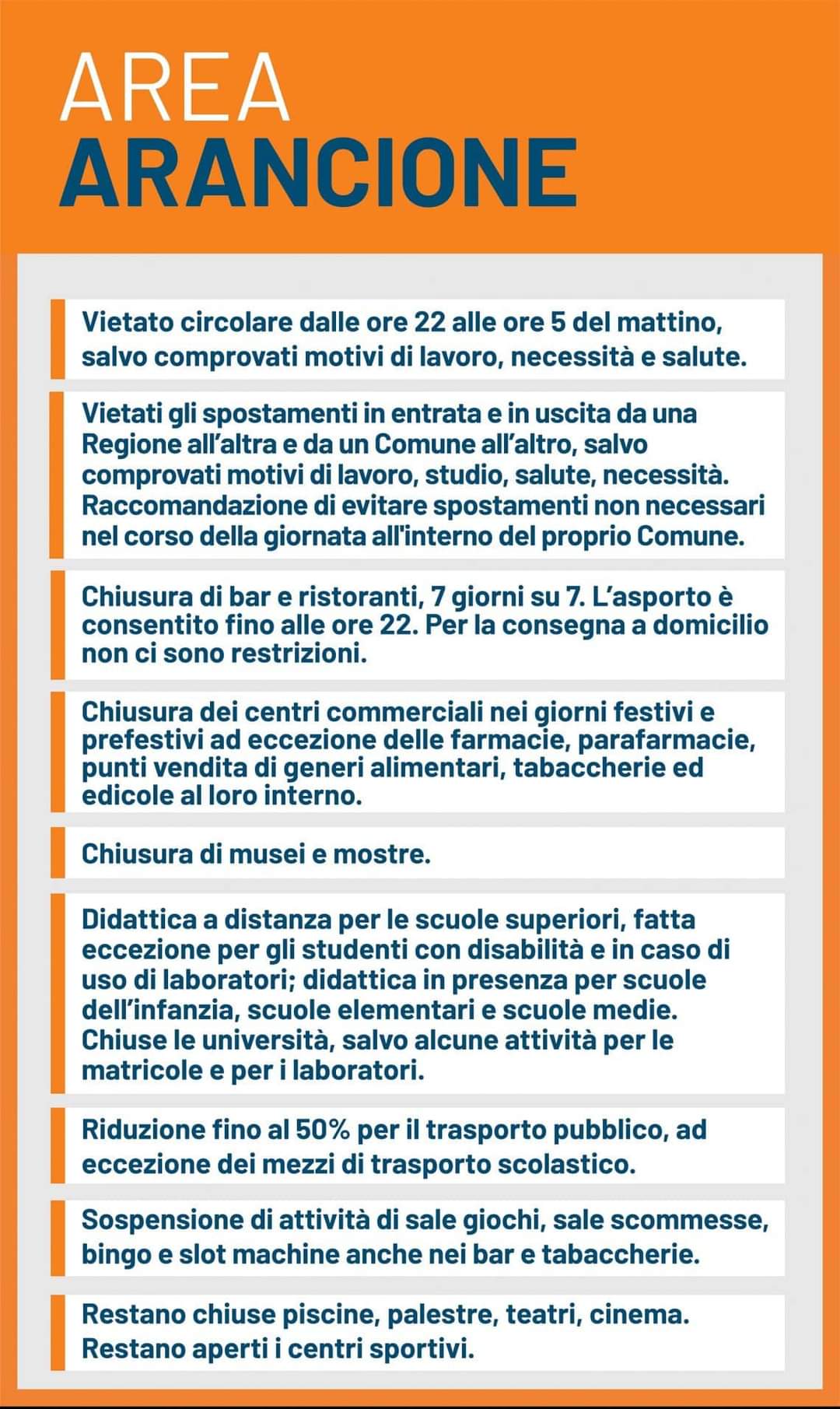 Emergenza Covid-19, Umbria "Area arancione": le misure in vigore 